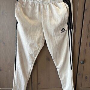 Mens Small White Adidas Joggers